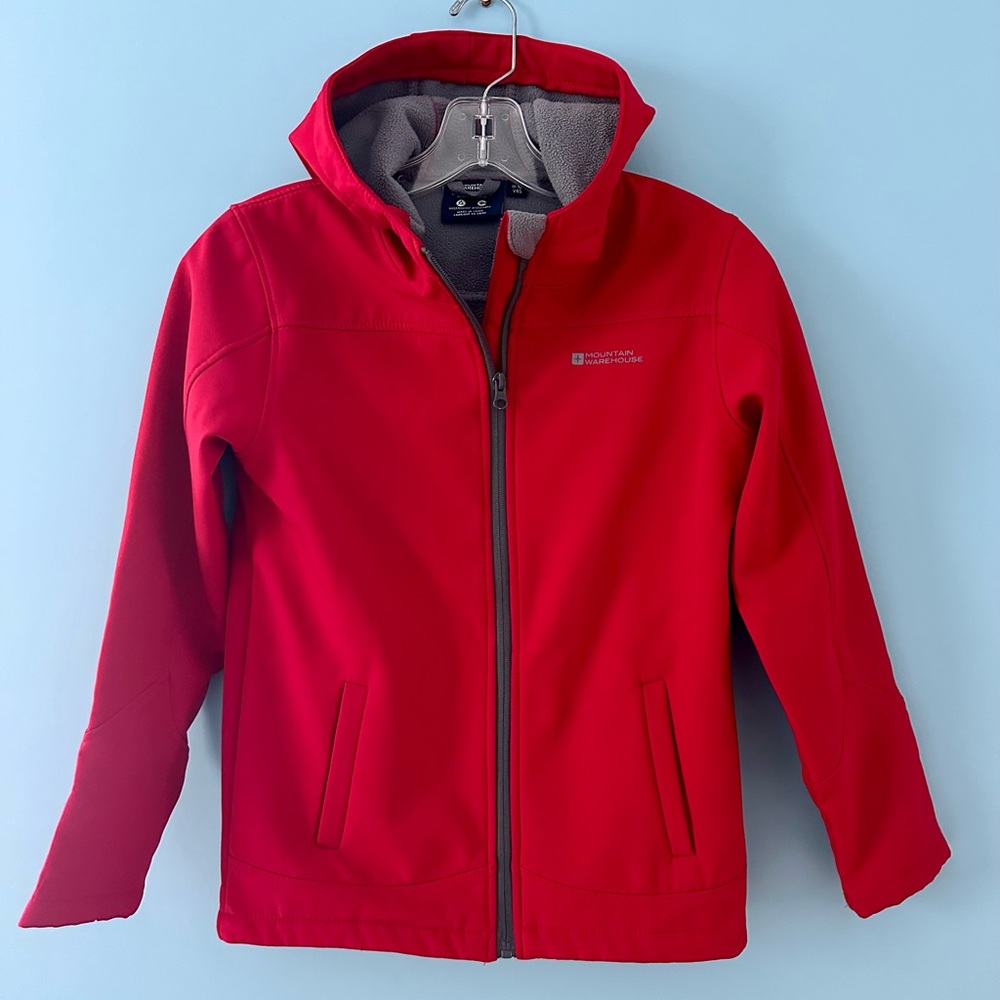 Fleece-lined, Water-Resistant Windbreaker with hood - Youth size 12